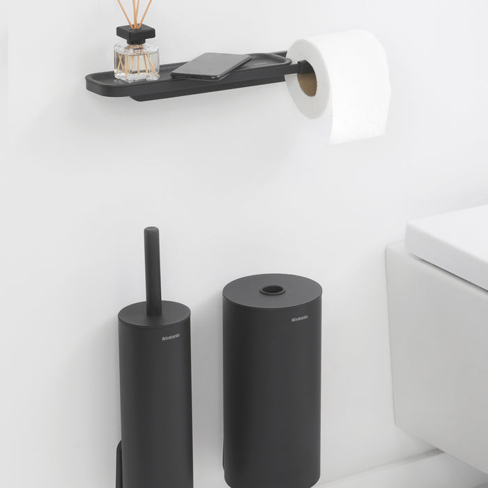 Brabantia MindSet Toiletrolhouder met Plank - Mineral Infinite Grey
