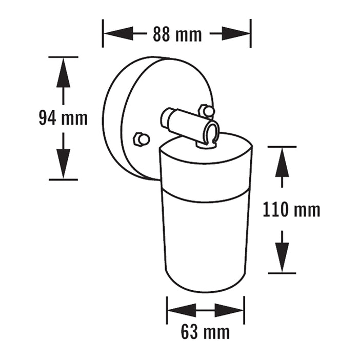 Konstsmide Modena Triade Downspot Draaibaar