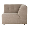 HKliving Vint Bank Element - Hoekstuk Rechts - Linnenblend - Taupe