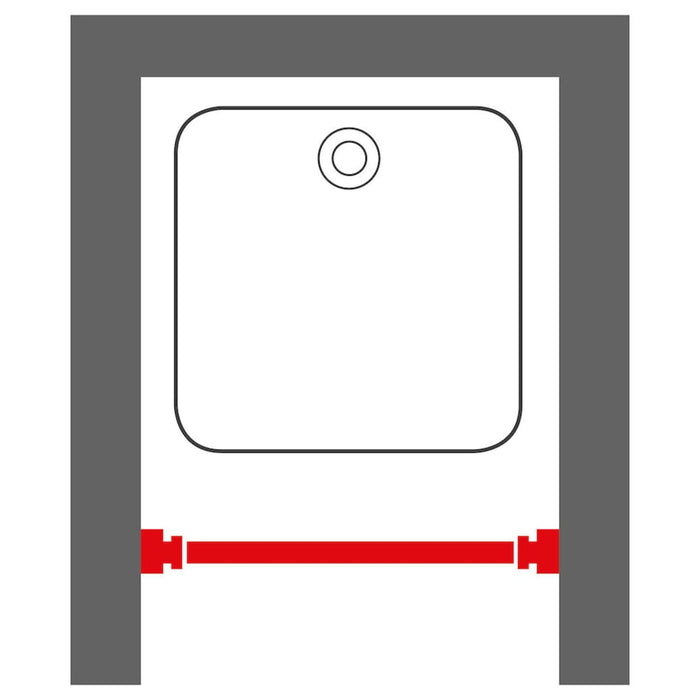 Sealskin Seallux Douchegordijnstang 80-130 cm - Wit