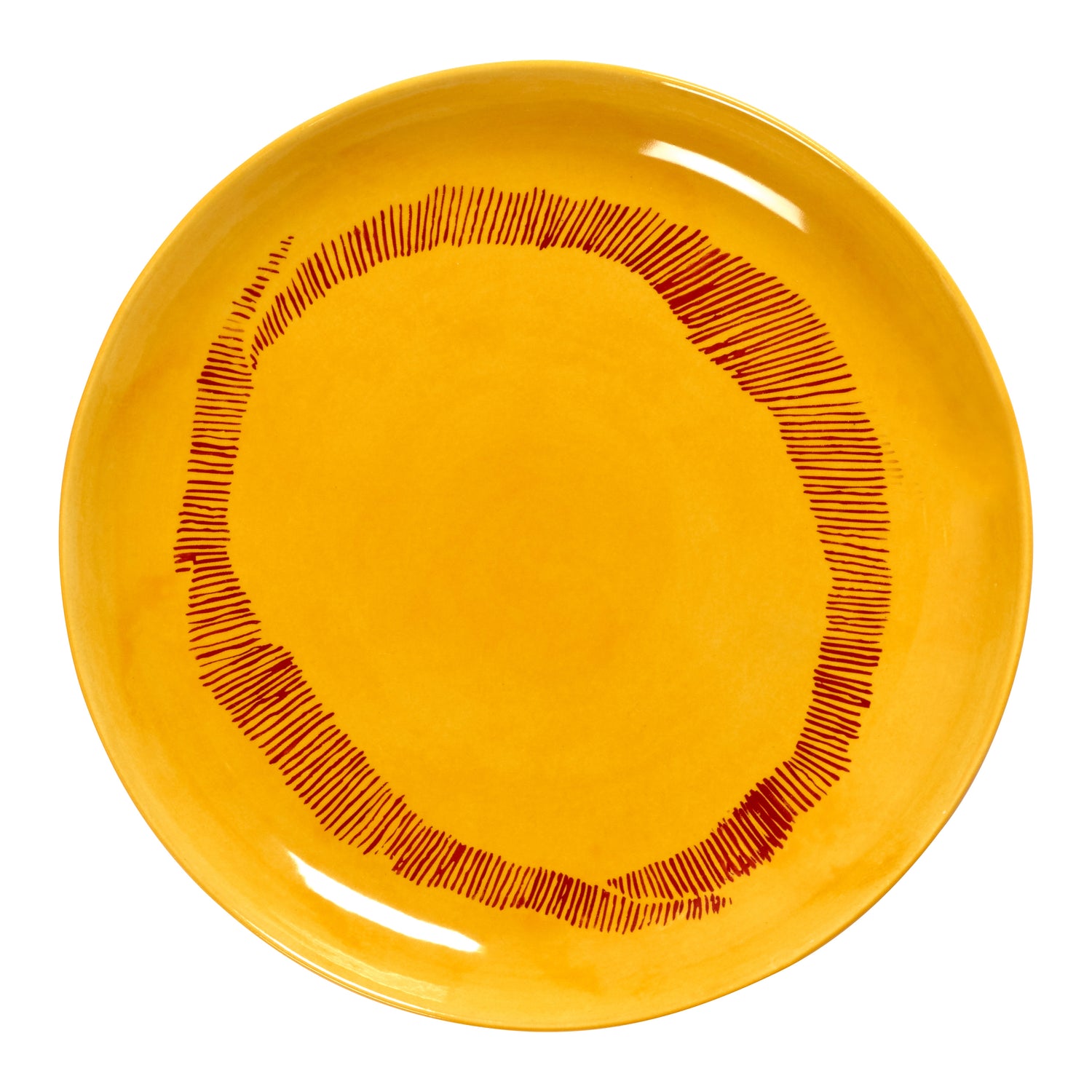 Serax Ottolenghi Feast Bord Ø 19 cm - Sunny Yellow Swirl Rood