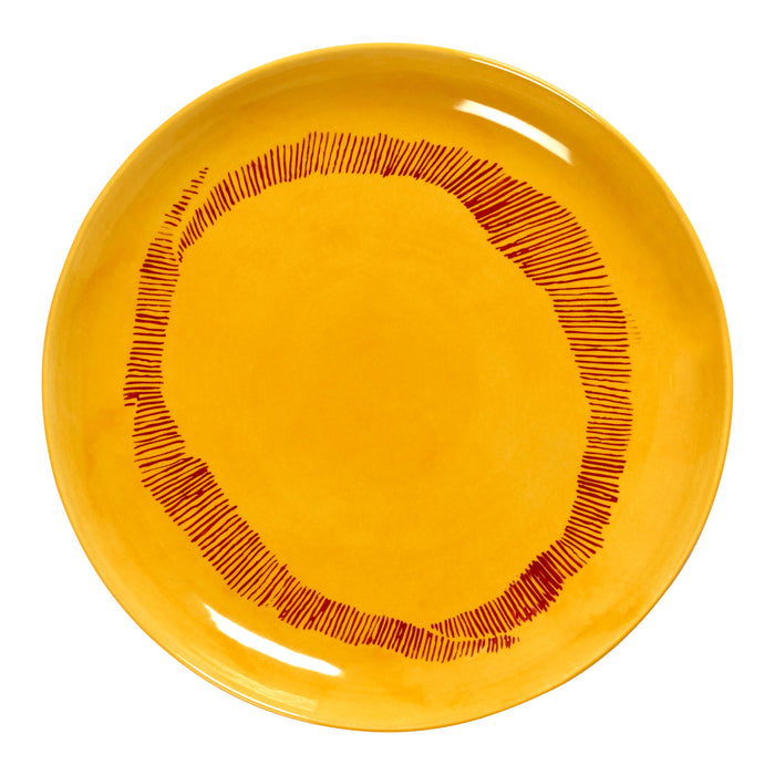 Serax Ottolenghi Feast Bord Ø 19 cm - Sunny Yellow Swirl Rood