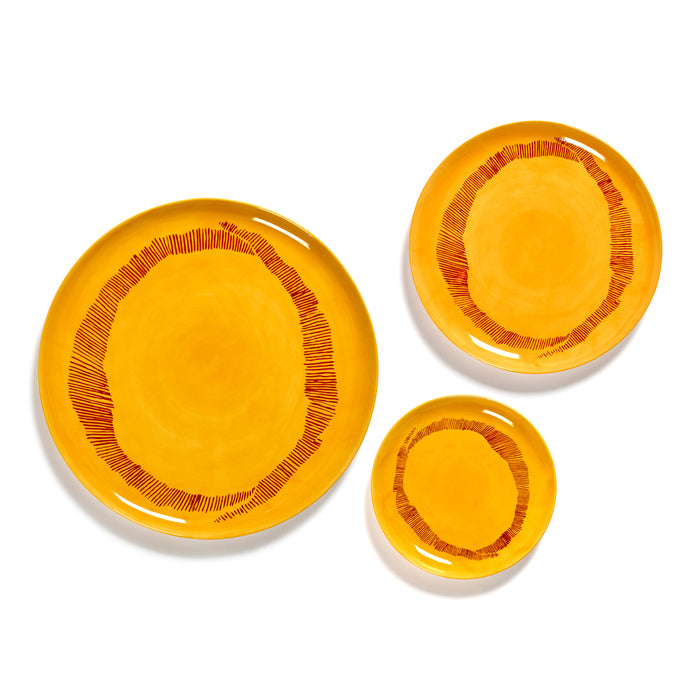 Serax Ottolenghi Feast Bord Ø 19 cm - Sunny Yellow Swirl Rood