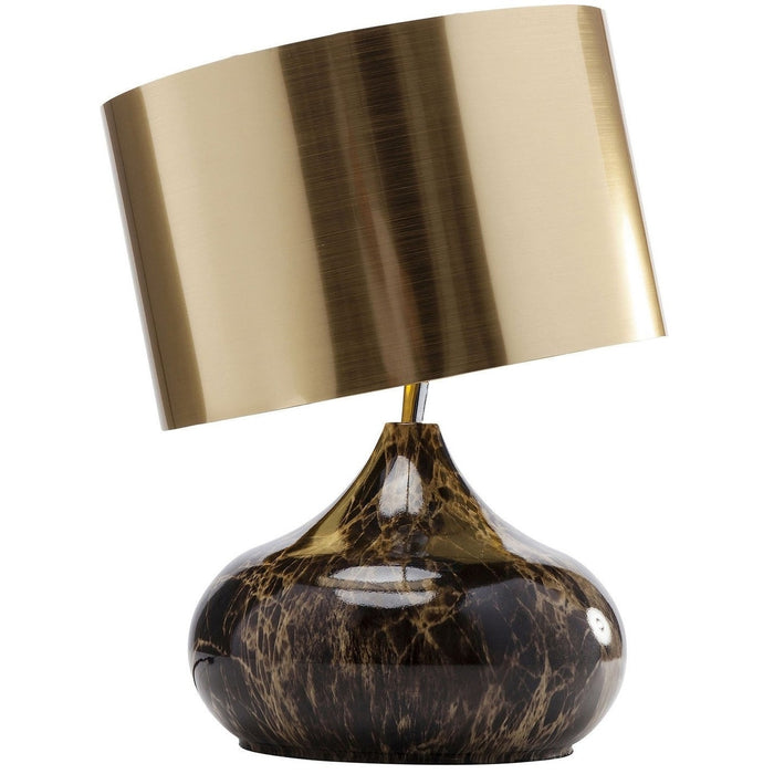 Tafellamp Mamo Deluxe bruin en goud Kare Design