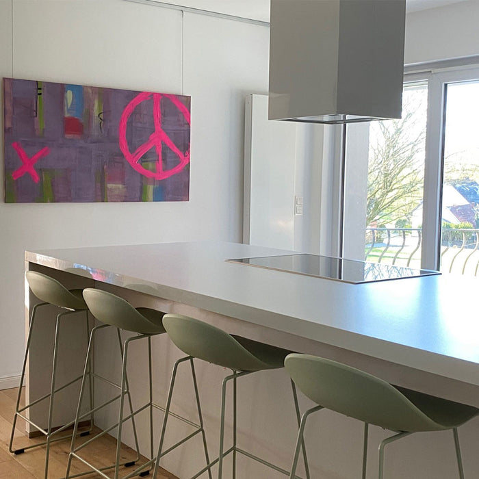 Livin24 Barkruk Ellen groen Scandinavisch design 76 cm