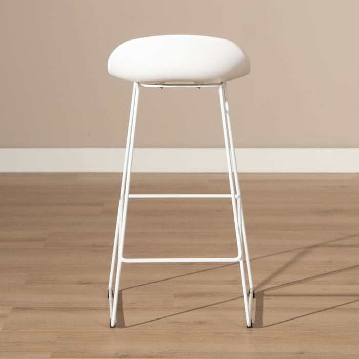 Livin24 Barkruk Ellen wit Scandinavisch design 76 cm