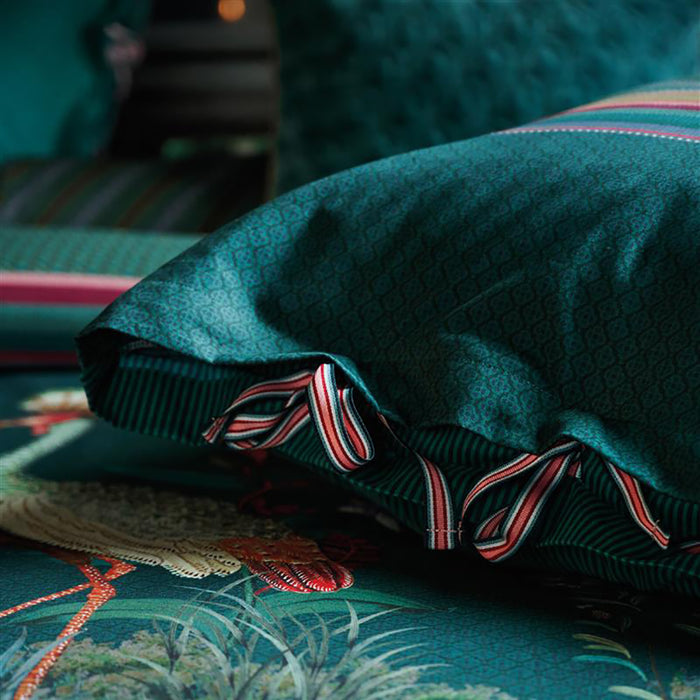 Pip Studio Birds in a Row Dekbedovertrek 240 x 220 cm - Groen