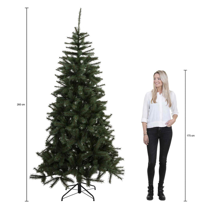 Triumph Tree Kunstkerstboom Sherwood - 150x150x260 cm - LED lampjes - Groen