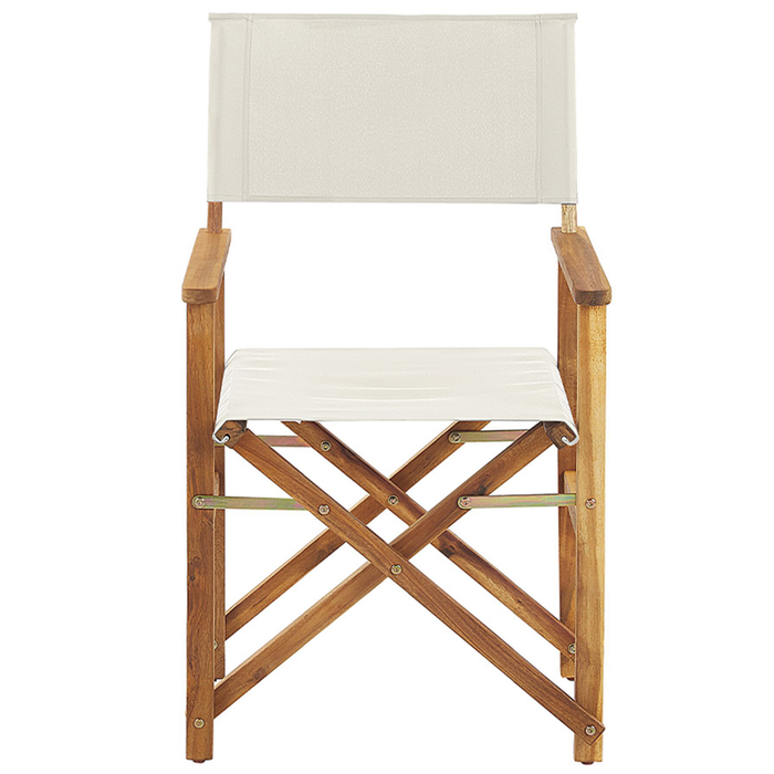 Beliani - CINE - Tuinstoel set van 2 - Lichte houtkleur - Polyester