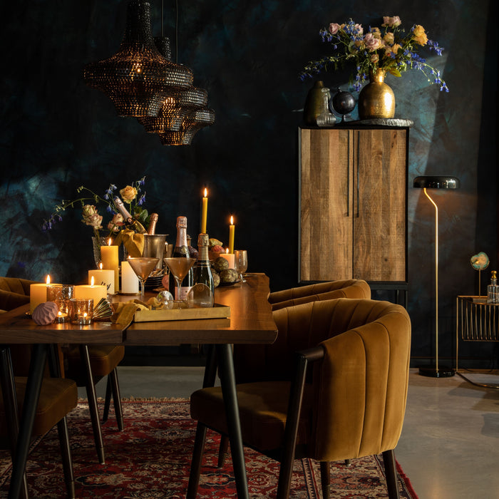 Dutchbone Alagon Eettafel - 220 x 90 cm - Bruin