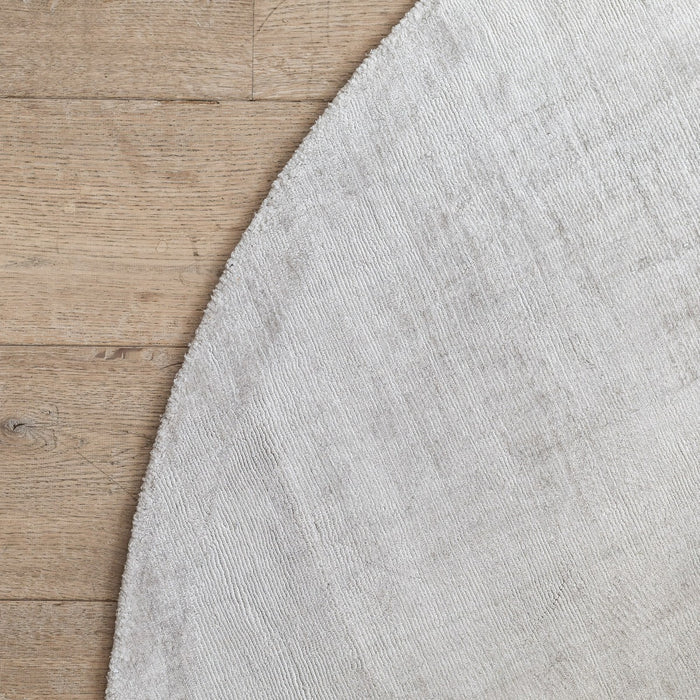 Interieur05 Vloerkleed Felva Zilver|Grijs Rond Viscose 180 cm