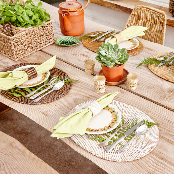 Tiseco Home Studio Rattan Placemat - Wit