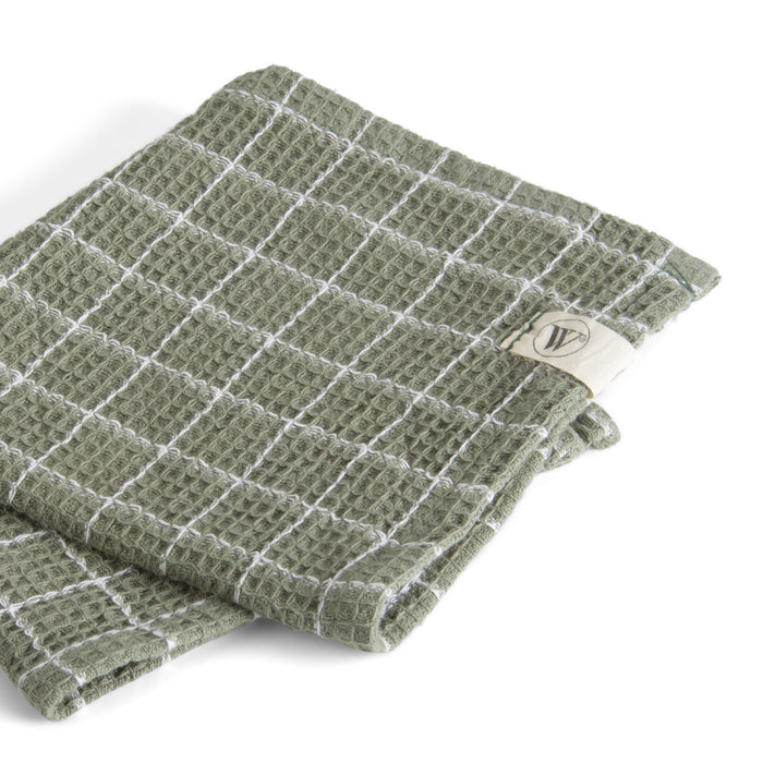 Walra Dry With Cubes Vaatdoek 30 x 30 cm - 3 st. - Legergroen