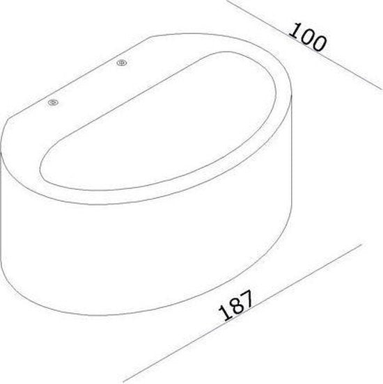 Artdelight Wandlamp Sharp Led Zwart Goud IP54