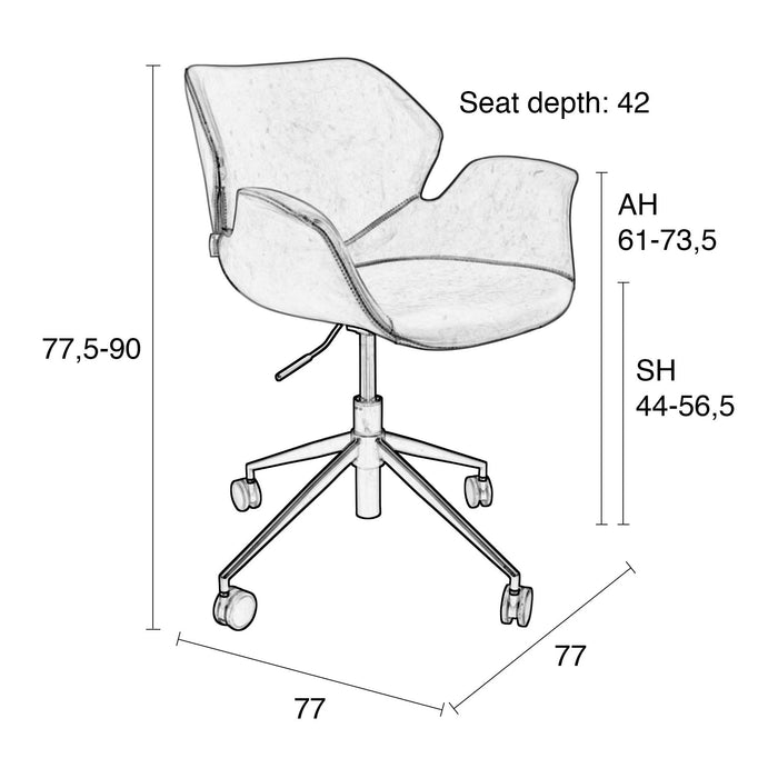 Zuiver Nikki Bureaustoel