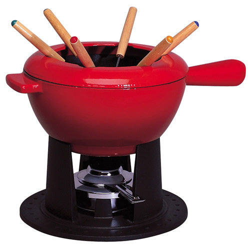 Le Creuset Fondueset met gietijzeren greep