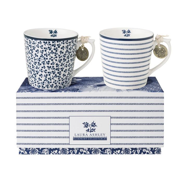 Laura Ashley Blueprint Floris Candy Stripe Mini Mok 0,24 L - 2 st.