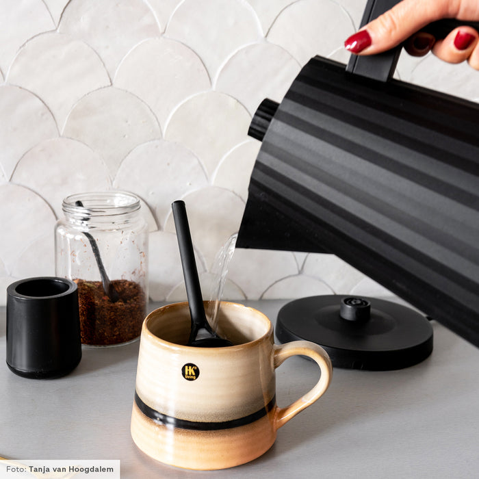 Alessi Plissé Waterkoker 1,7 L - Zwart