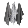 Walra Dry with Cubes Uni Keuken- en Theedoekset 3 st. - Zwart
