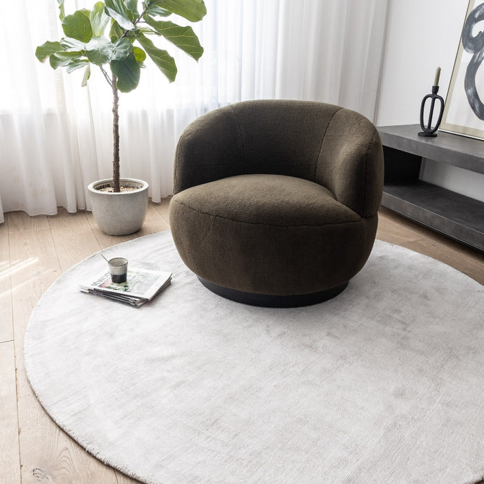 Interieur05 Vloerkleed Felva Zilver|Grijs Rond Viscose 220 cm