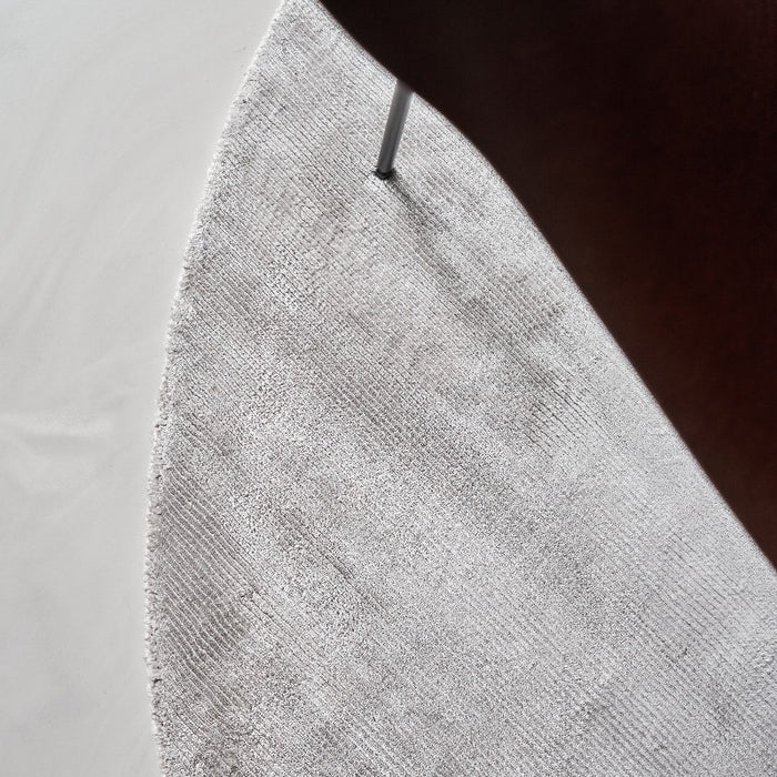 Interieur05 Vloerkleed Felva Zilver|Grijs Rond Viscose 220 cm