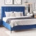 Beliani-SEZANNE -Bed met opbergruimte-Marineblauw-140 x 200 cm-Fluweel