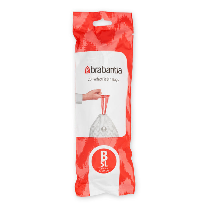 Brabantia Type B PerfectFit Jaarverpakking Afvalzak 5 Liter - 200 Stuks