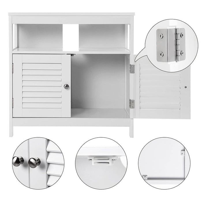 Wastafel onderkast - wastafelmeubel wit - dubbele deur - 60x30x60