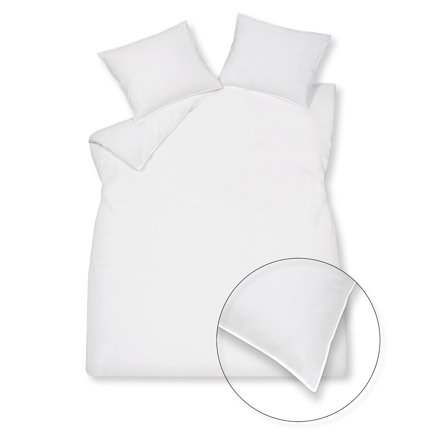 Vandyck Washed Cotton Dekbedovertrek 200 x 200/220 cm - Wit