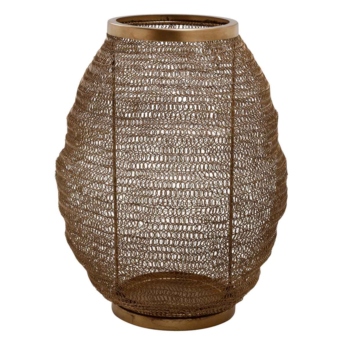 PTMD Maddin Ronde Lantaarn - H34 x Ø30 cm - Ijzer - Koper