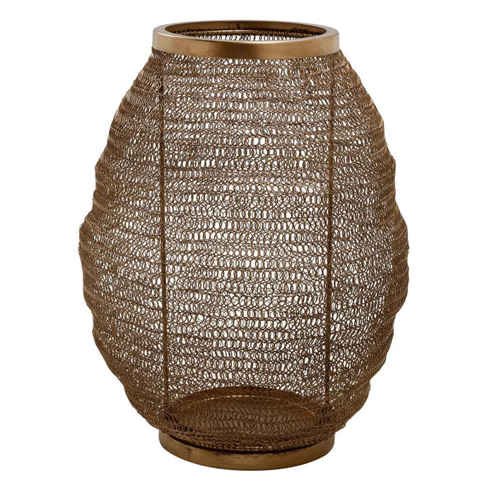 PTMD Maddin Ronde Lantaarn - H34 x Ø30 cm - Ijzer - Koper