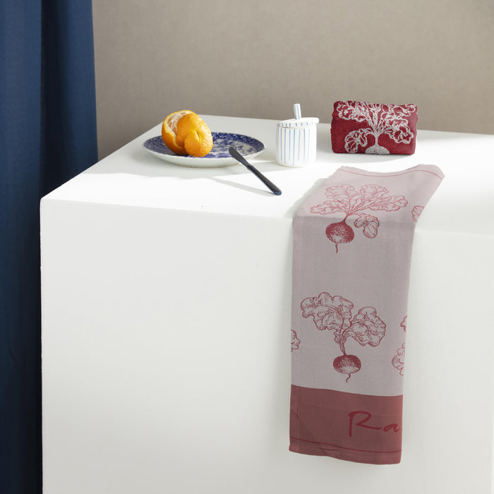 DDDDD keukendoek Radish - 50x55cm - Rood - 6 stuks