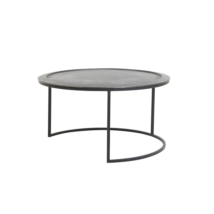 Light & Living TALCA  Salontafel Antiek-lood Deep edge Set van 2 XL