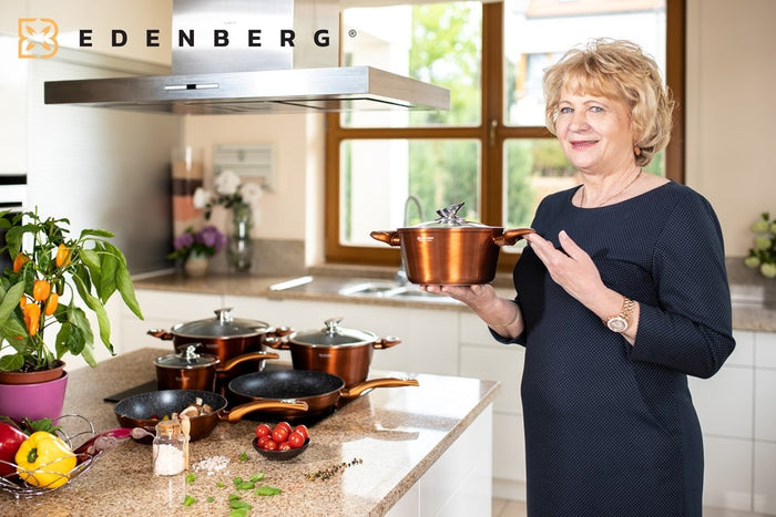 Edenberg Copper Line - 15-delige Luxe Pannenset van Gesmeed Aluminium