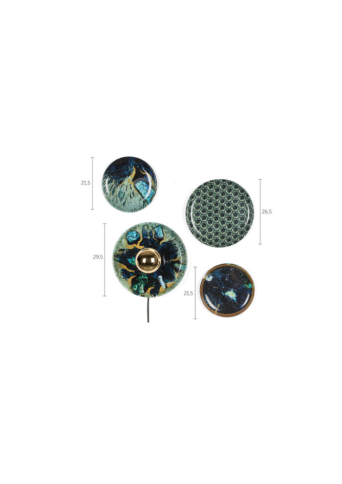 Bold Monkey No Food Here wandlamp (set van 4) hexagon - Groen