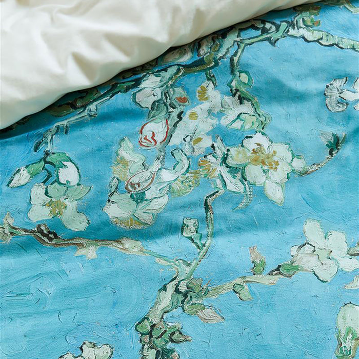 Beddinghouse x Van Gogh Museum Almond Blossom Dekbedovertrek 200 x 200|220 cm - Blauw