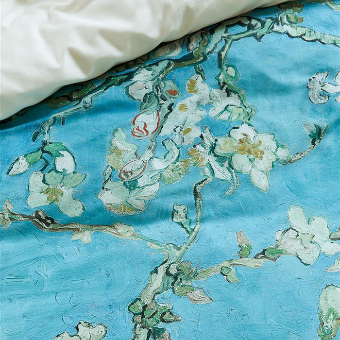 Beddinghouse x Van Gogh Museum Almond Blossom Dekbedovertrek 240 x 200|220 cm - Blauw
