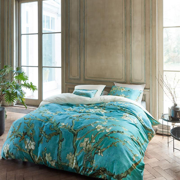 Beddinghouse x Van Gogh Museum Almond Blossom Dekbedovertrek 260 x 200/220 cm - Blauw