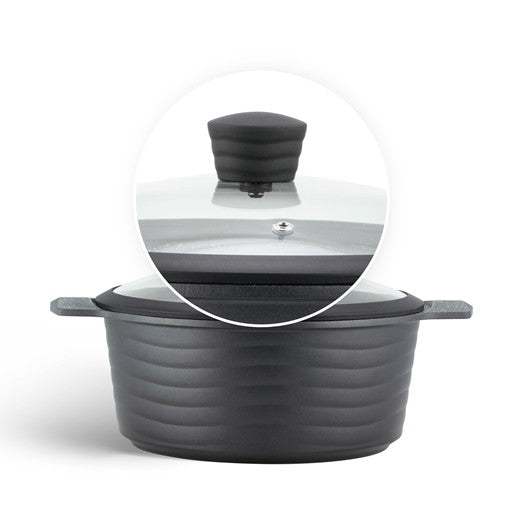 Edenberg Black Line - 10-delige Luxe Pannenset van Gesmeed Aluminium