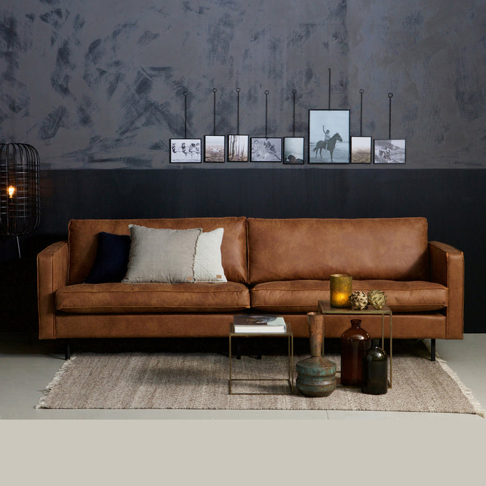 WOOOD Rodeo Classic 3-zitsbank - Eco-leder -  Cognac