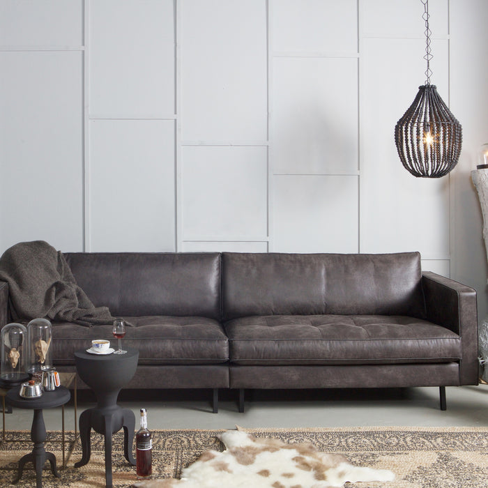 WOOOD Rodeo Classic 3-zitsbank - Eco-leder -  Zwart