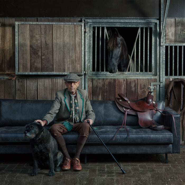 WOOOD Rodeo Classic 3-zitsbank - Eco-leder -  Zwart