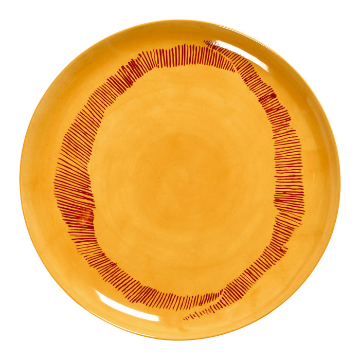 Serax Ottolenghi Feast Bord Ø 26,5 cm - Sunny Yellow Swirl Rood