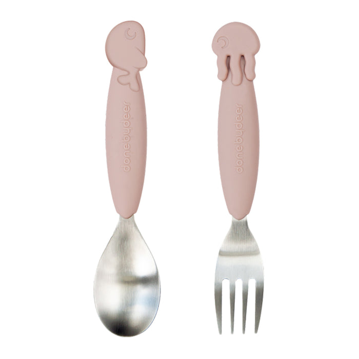 Done by Deer YummyPlus Sea Friends Kinderbestek - Roze