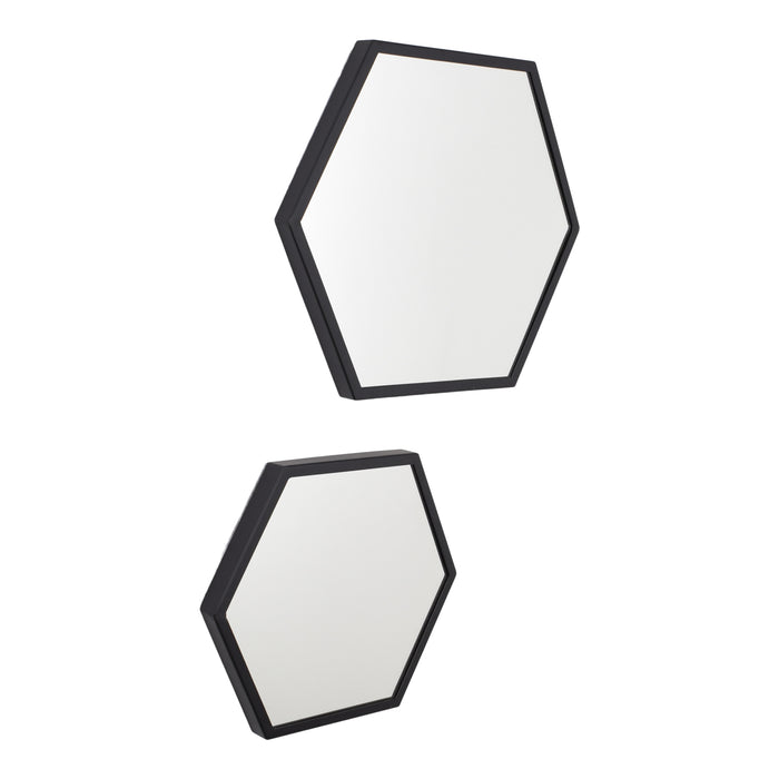 LOFT42 Wandspiegel  Zeshoek Small - Zwart - 36x32