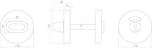 Intersteel Rozet toilet-|badkamersluiting rond verdekt metaal rvs mat