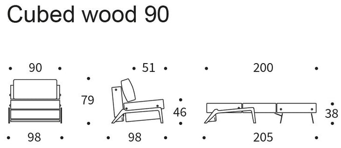 Innovation Cubed Slaapstoel Grijs | Eiken