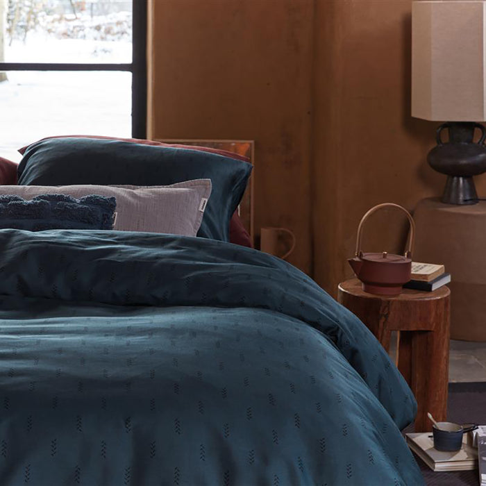 vtwonen Crops Dekbedovertrek 240 x 220 cm - Donkerblauw