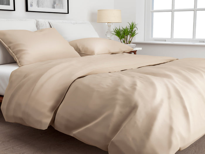 Zo Home Satinado Dekbedovertrek Uni Katoen Satijn - forest sand