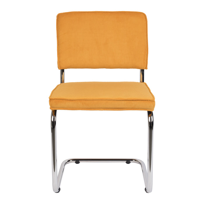 Zuiver Ridge Eetkamerstoel - Ribstof - Geel